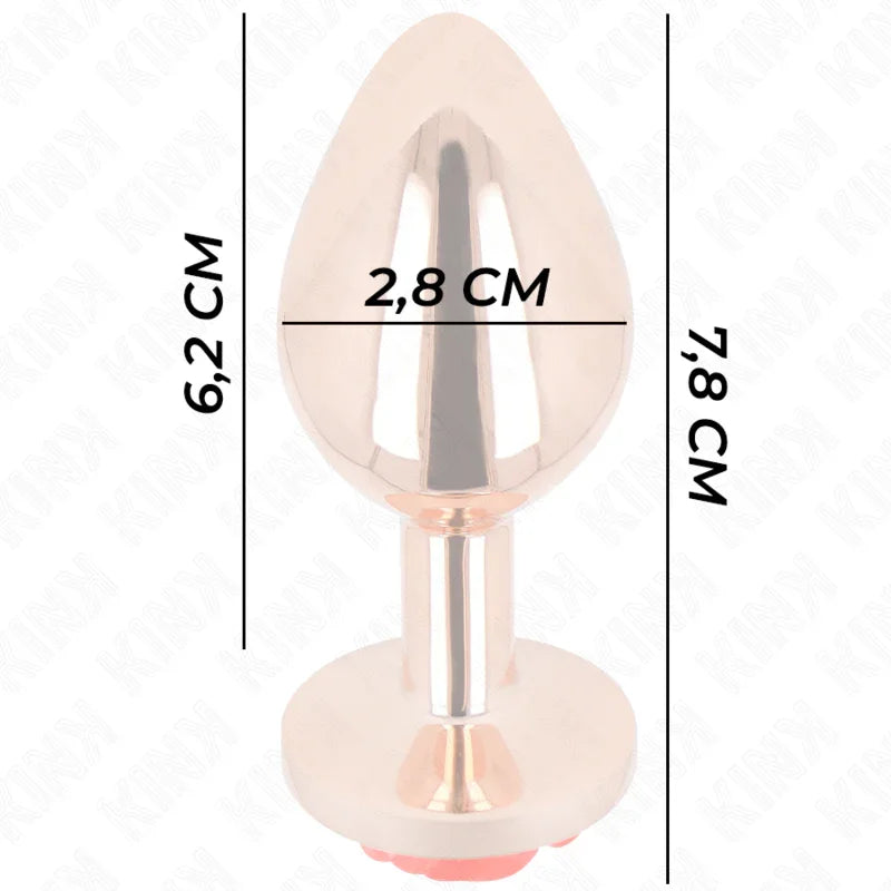 KINK - PLUG ANAL ORO ROSADO ROSA ROJA S - Nuvica