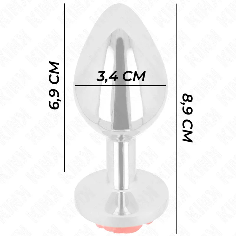 KINK - PLUG ANAL ROSA ROJA TALLA M - Nuvica