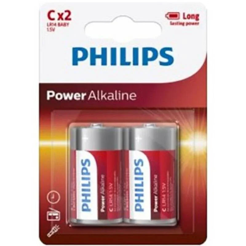 PHILIPS - POWER ALKALINE PILA C LR14 BLISTER*2 - Nuvica
