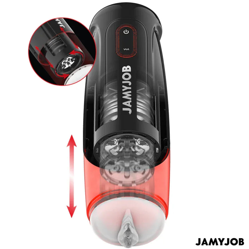 JAMYJOB - STORM MASTURBADOR VAGINA AUTOMÁTICO 10 MODOS ROTACIÓN Y EMPUJE - Nuvica