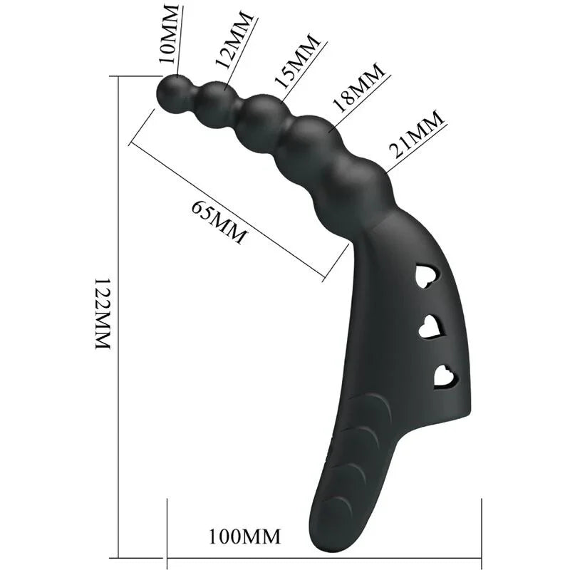 PRETTY LOVE - JORDIN VIBRADOR DE DEDO 10 VIBRACIONES NEGRO - Nuvica