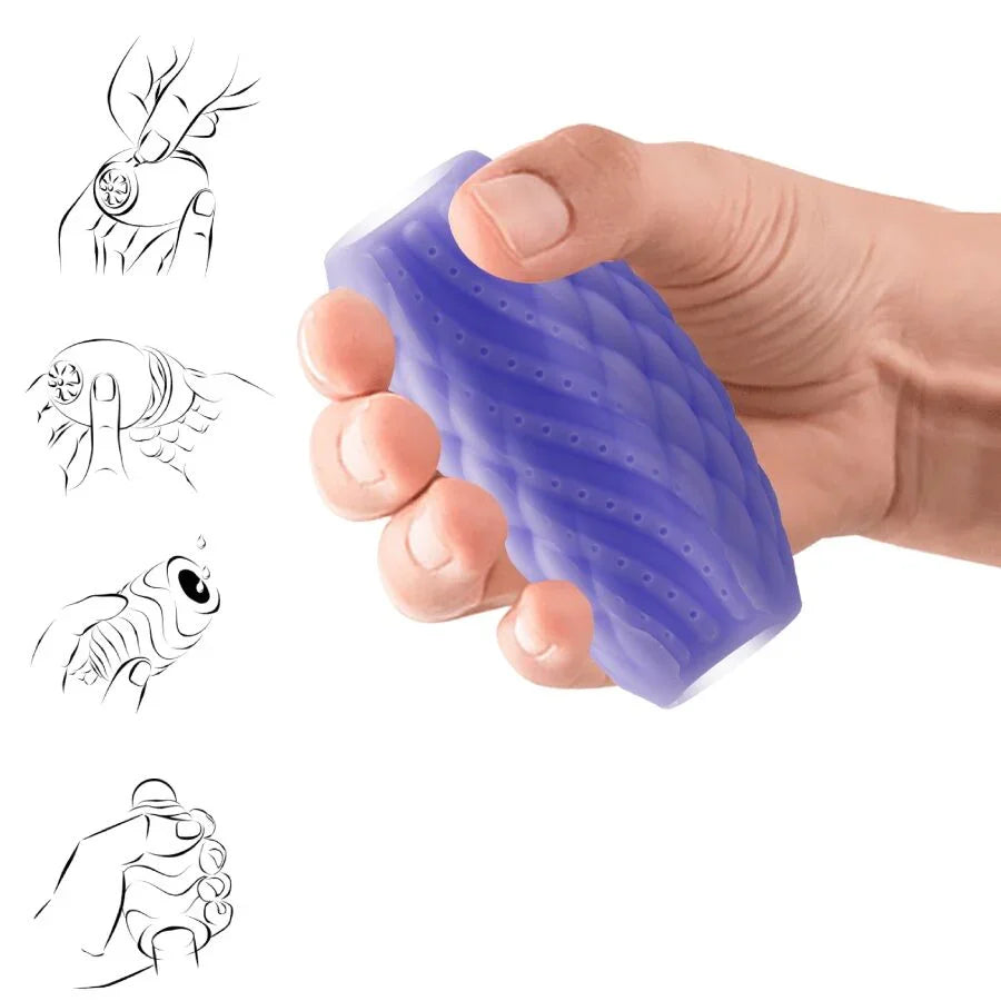PRETTY LOVE - ATHENA EROS MASTURBADOR MASCULINO SILICONA MORADO - Nuvica