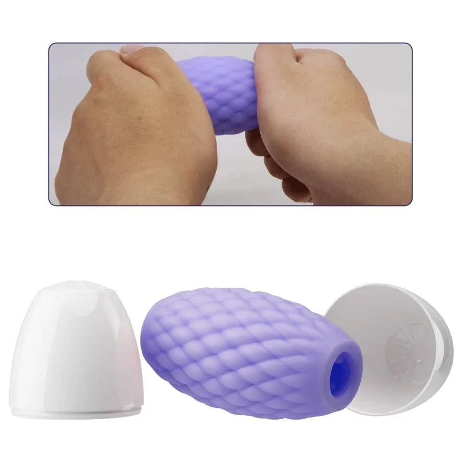 PRETTY LOVE - ATHENA EROS MASTURBADOR MASCULINO SILICONA MORADO - Nuvica
