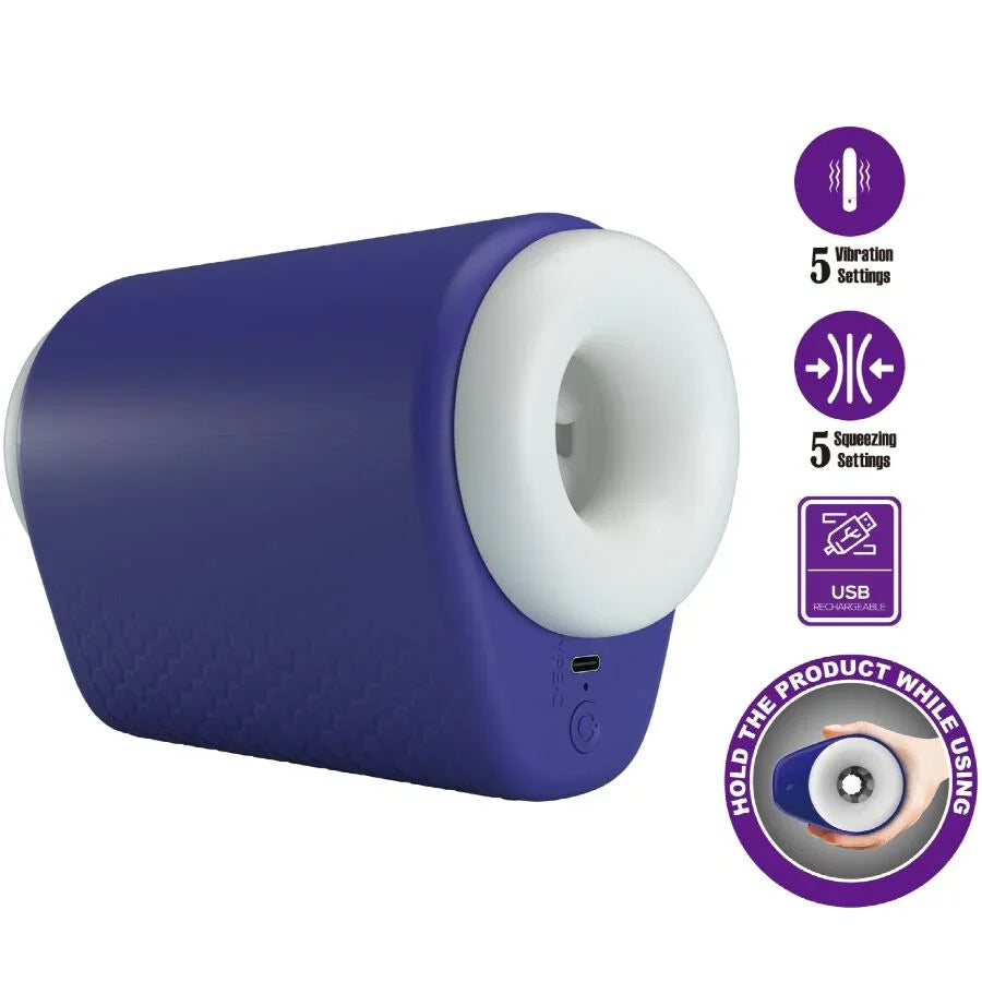 PRETTY LOVE - DJ LADY MASTURBADOR MASCULINO CON VIBRACIÓN 5 CONFIGURACIONES MORADO - Nuvica