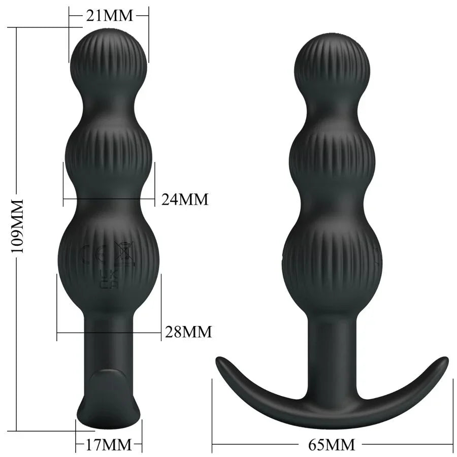 PRETTY LOVE - SIDNEY VIBRADOR ANAL 10 VIBRACIONES NEGRO - Nuvica