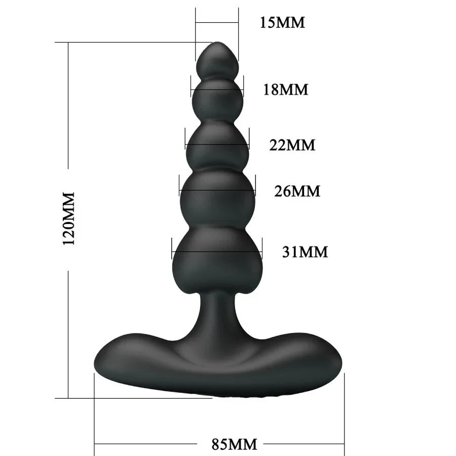 PRETTY LOVE - CORBAN VIBRADOR ANAL 10 VIBRACIONES NEGRO - Nuvica