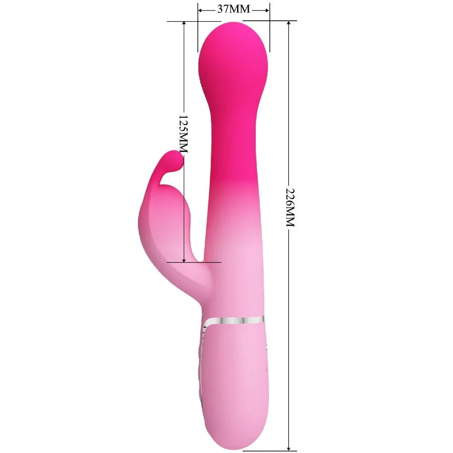 PRETTY LOVE - DEJON VIBRADOR RABBIT 3 EN 1 MULTIFUNCIÓN ROSA - Nuvica