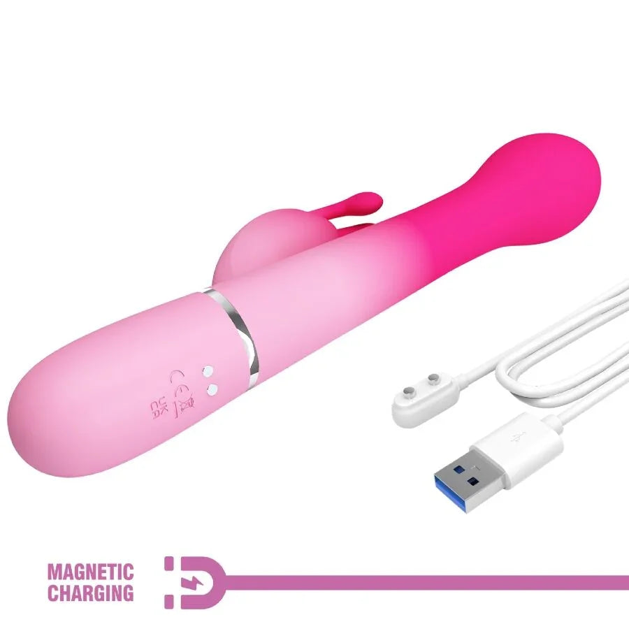 PRETTY LOVE - DEJON VIBRADOR RABBIT 3 EN 1 MULTIFUNCIÓN ROSA - Nuvica