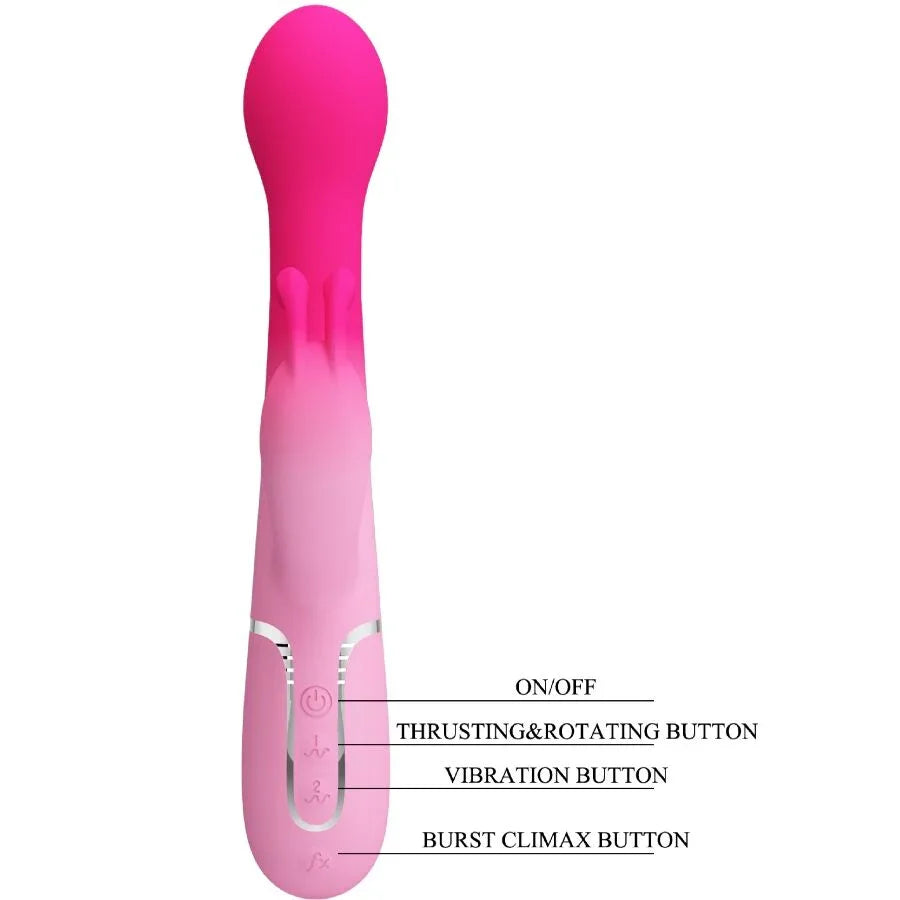 PRETTY LOVE - DEJON VIBRADOR RABBIT 3 EN 1 MULTIFUNCIÓN ROSA - Nuvica