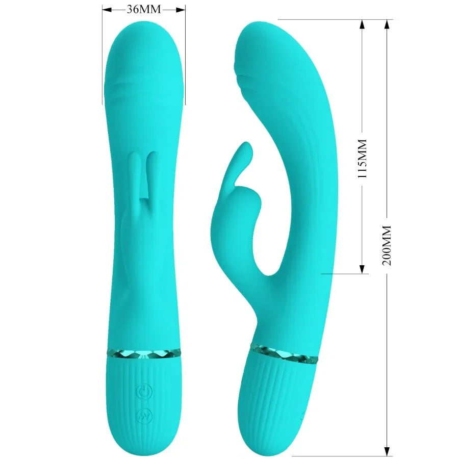 PRETTY LOVE - SCOCCO VIBRADOR RABBIT TURQUESA - Nuvica