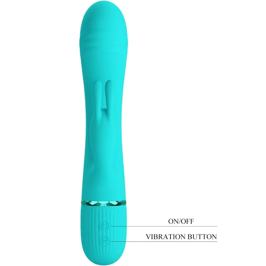PRETTY LOVE - SCOCCO VIBRADOR RABBIT TURQUESA - Nuvica