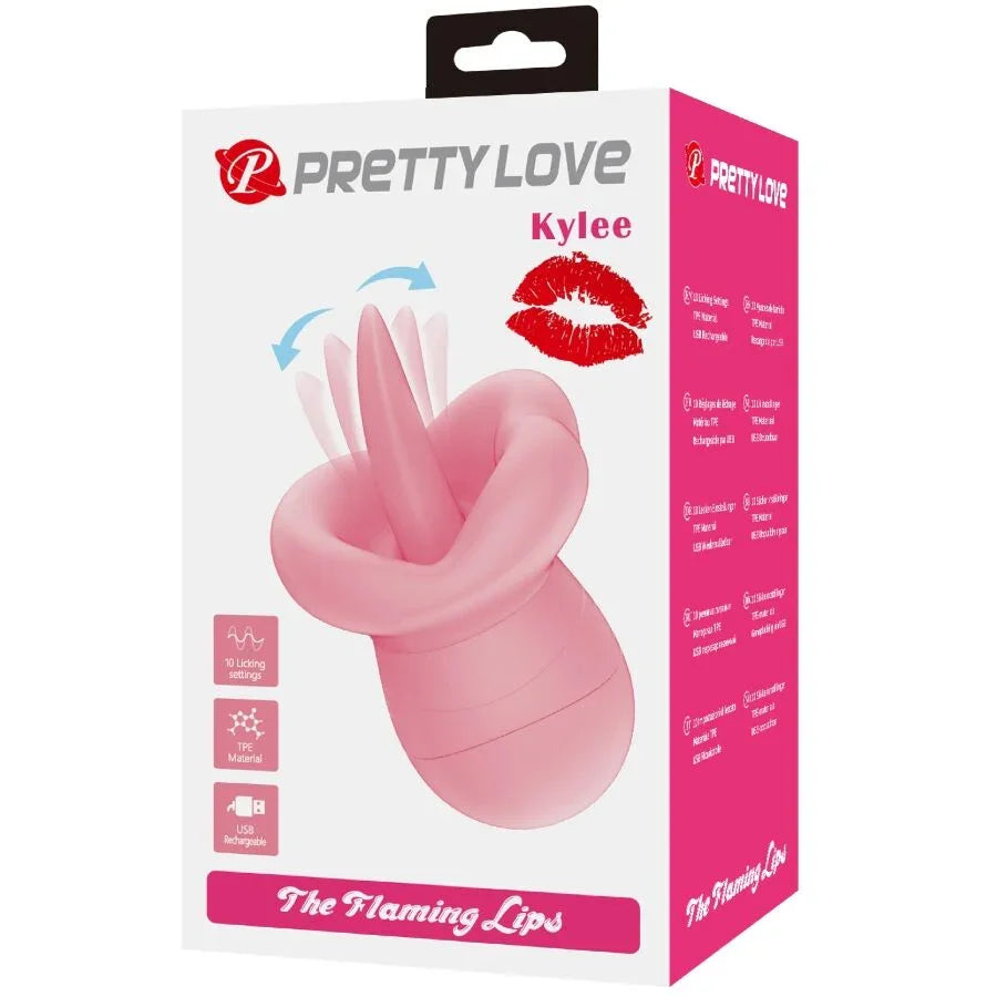 PRETTY LOVE - KYLEE LENGUA ESTIMULADORA CLÍTORIS 10 VIBRACIONES ROSA NUDE - Nuvica