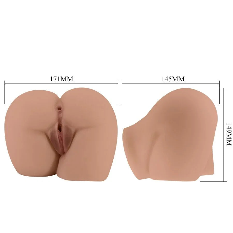 CRAZY BULL - BERNACE TRASERO VIBRADOR CON VAGINA Y ANO REALÍSTICO NATURAL CONTROL REMOTO - Nuvica