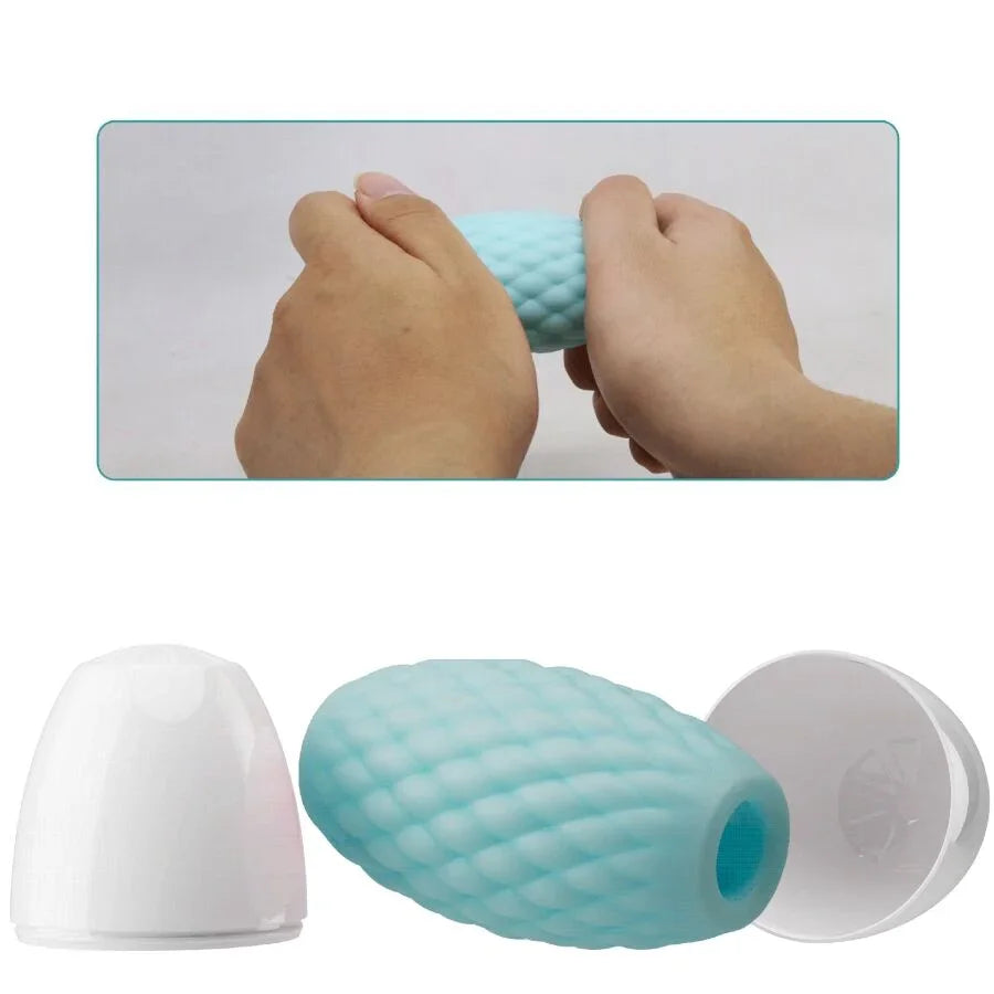 PRETTY LOVE - ATHENA EROS MASTURBADOR MASCULINO SILICONA CELESTE - Nuvica