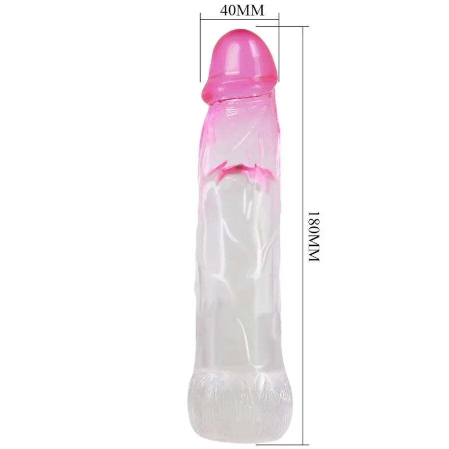 PRETTY LOVE - NERON FUNDA REALÍSTICA ALARGADORA DE 6 CM PARA PENE ROSA - Nuvica