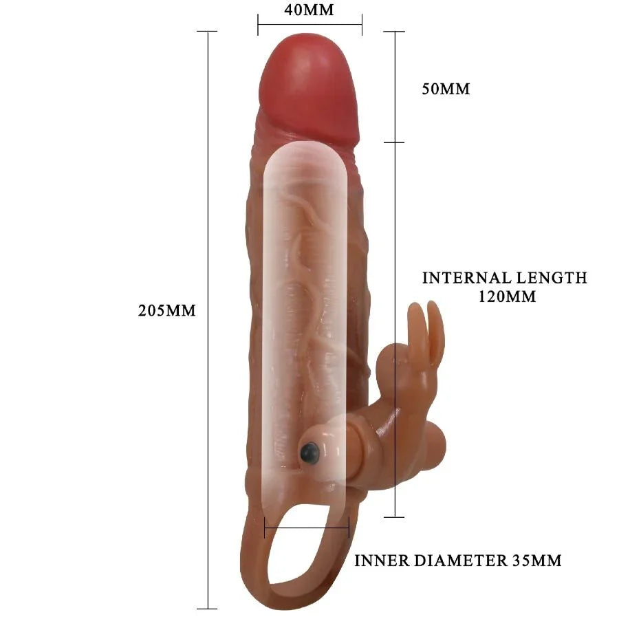 PRETTY LOVE - OSMAR FUNDA PARA PENE + ESTIMULADOR DE CLÍTORIS CON VIBRACIÓN - Nuvica