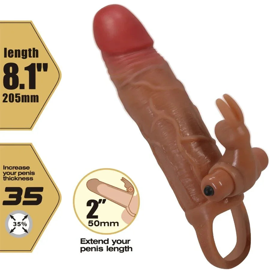 PRETTY LOVE - OSMAR FUNDA PARA PENE + ESTIMULADOR DE CLÍTORIS CON VIBRACIÓN - Nuvica