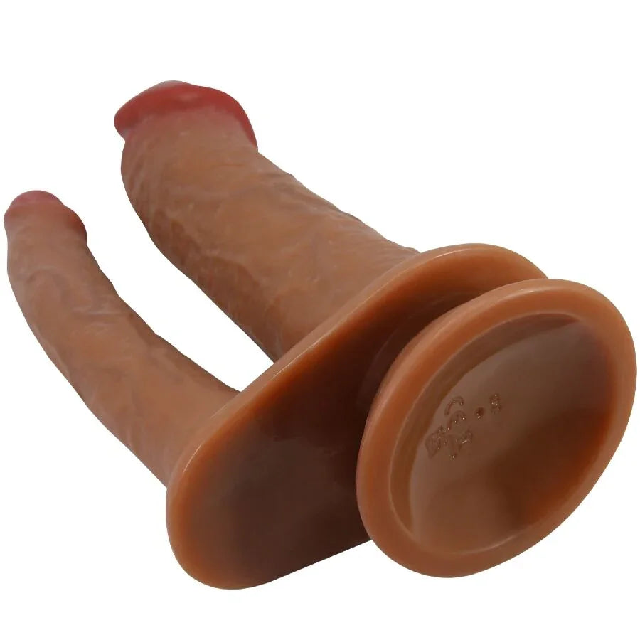 PRETTY LOVE - HULBERT DOBLE DILDO REALÍSTICO CON VIBRACIÓN MULATO - Nuvica