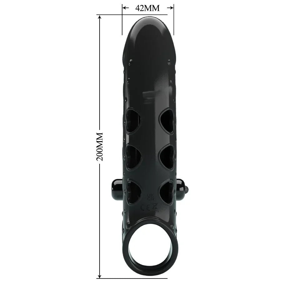 ROMANCE - FUNDA PARA PENE CON VIBRACIÓN NEGRO - Nuvica