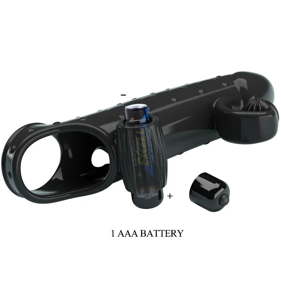 ROMANCE - FUNDA PARA PENE CON VIBRACIÓN NEGRO - Nuvica