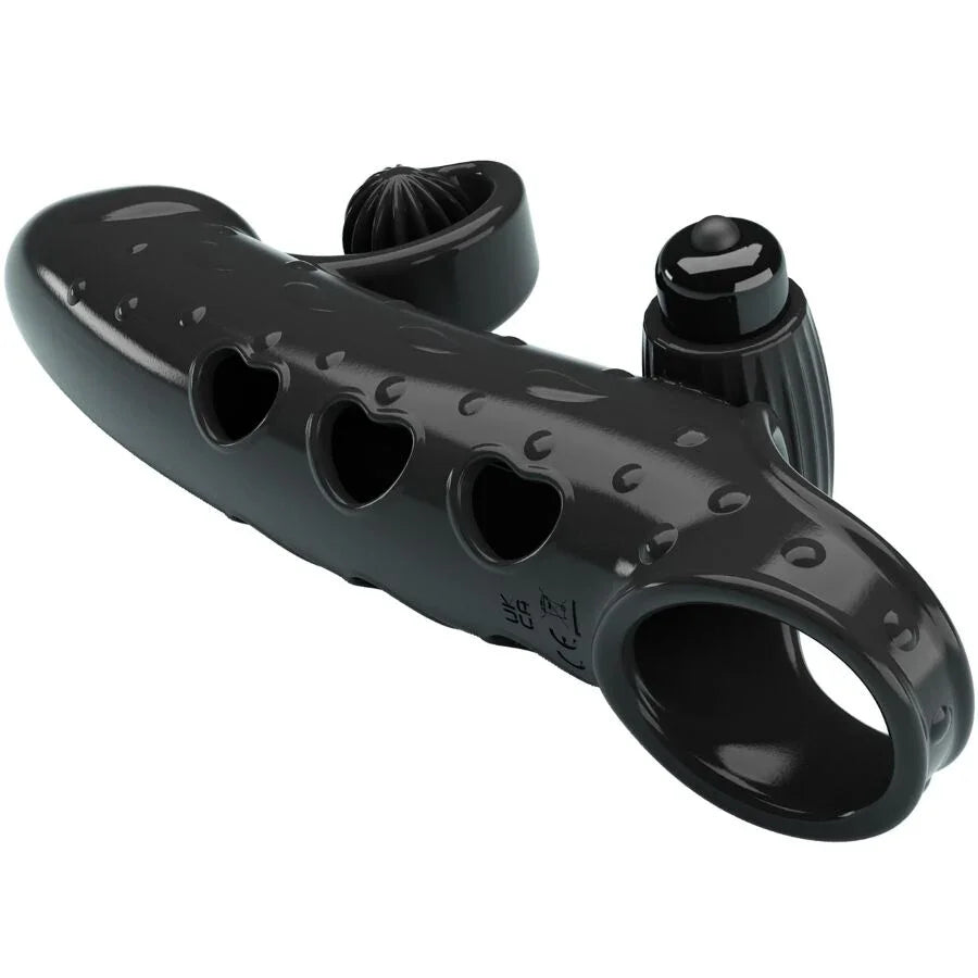 ROMANCE - FUNDA PARA PENE CON VIBRACIÓN NEGRO - Nuvica