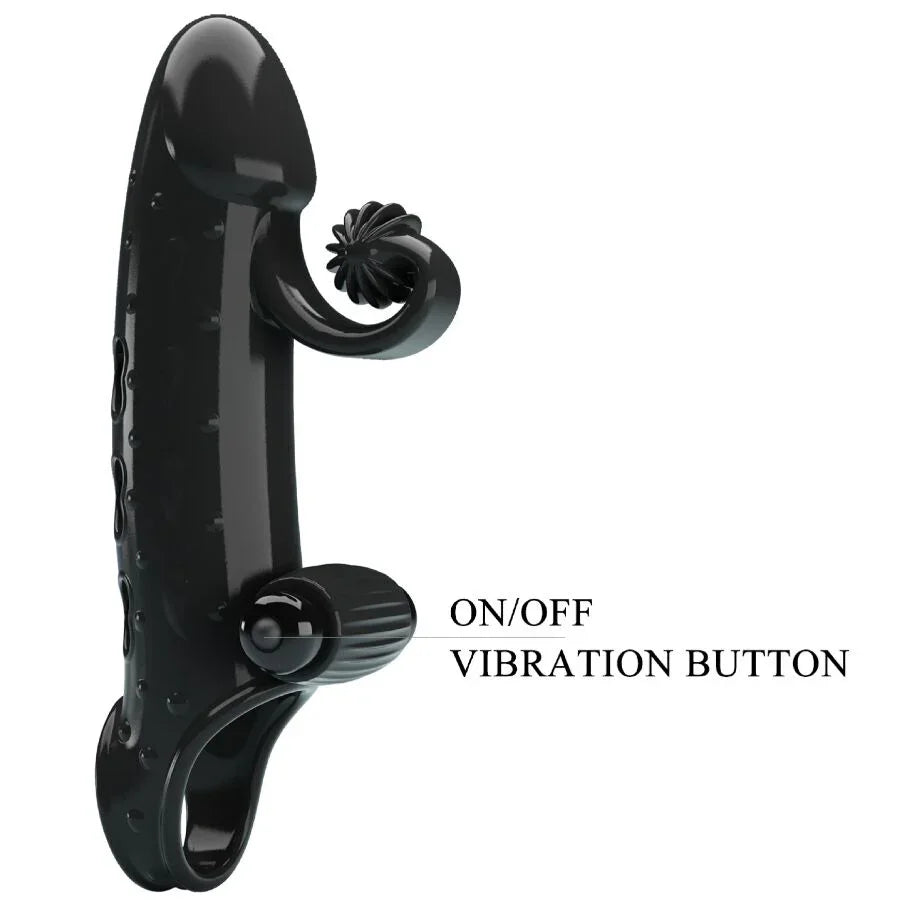 ROMANCE - FUNDA PARA PENE CON VIBRACIÓN NEGRO - Nuvica