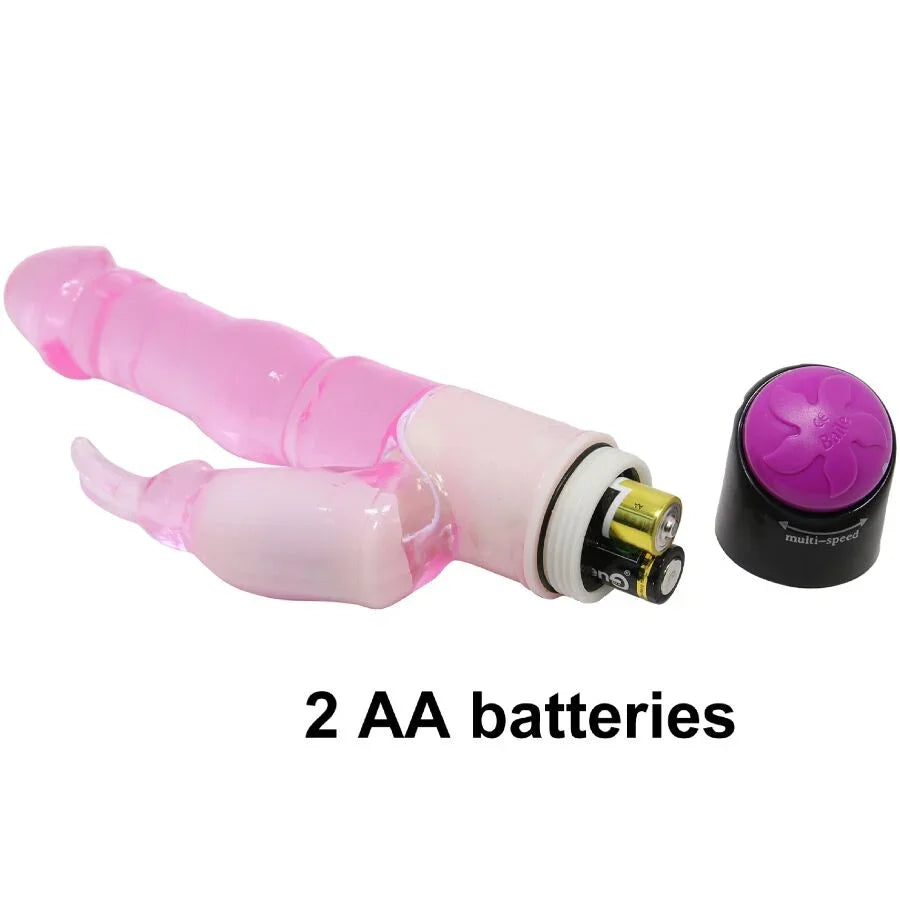 BAILE - WAVES OF PLEASURE FANTASY VIBRADOR CON RABBIT 23 CM - Nuvica