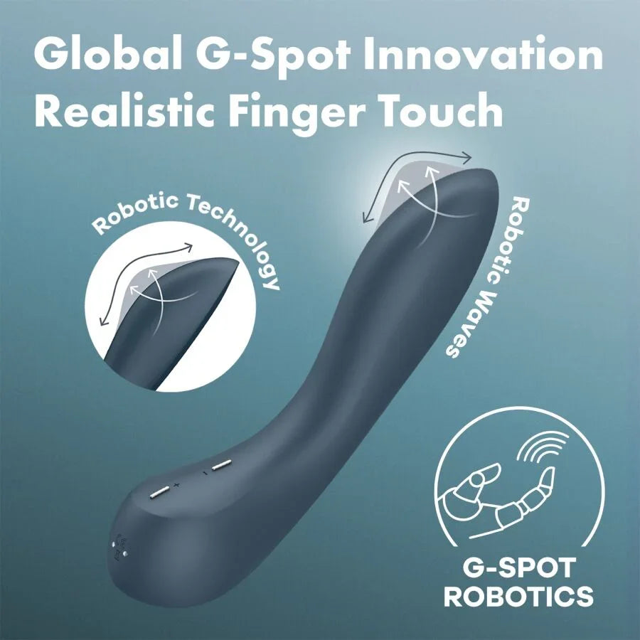 SATISFYER - G-SPOT WAVE 4 VIBRADOR 12 PROGRAMAS DE VIBRACIÓN GRIS OSCURO - Nuvica