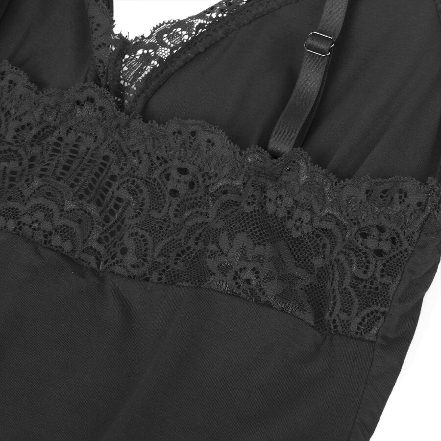 SUBBLIME - TEDDY DETALLE ENCAJE FLORAL NEGRO L/XL - Nuvica