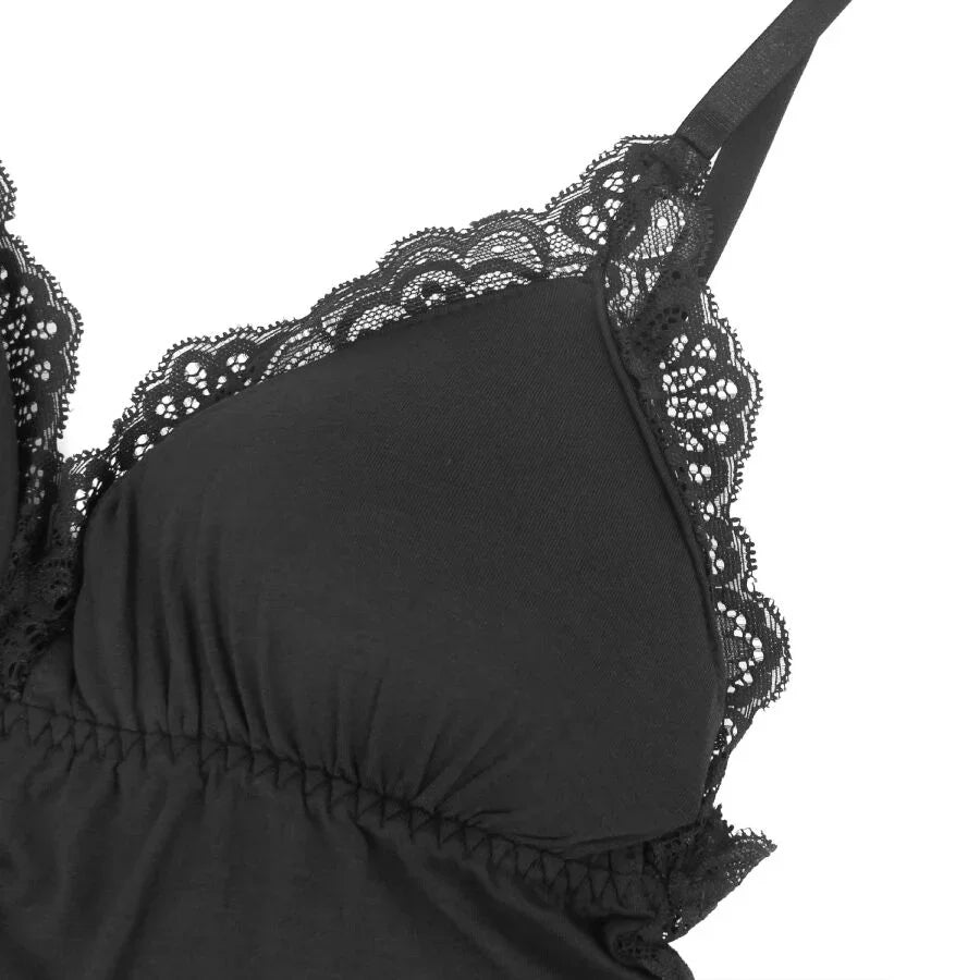SUBBLIME - TEDDY DETALLE ENCAJE FLORAL NEGRO L/XL - Nuvica