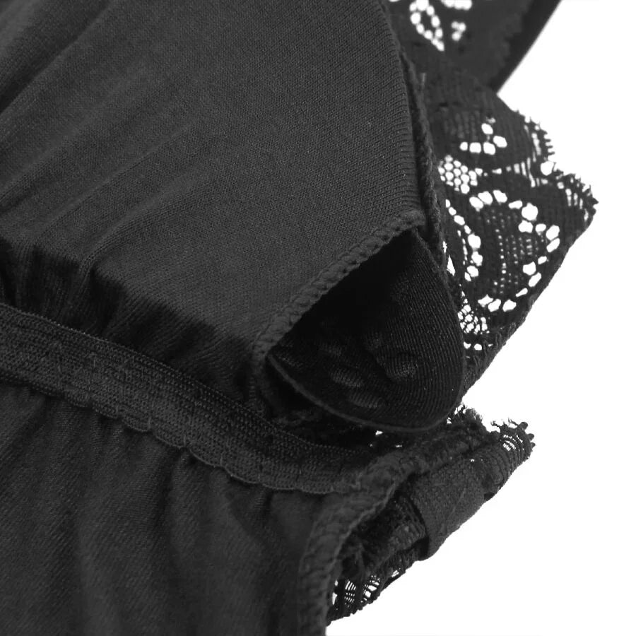 SUBBLIME - TEDDY DETALLE ENCAJE FLORAL NEGRO L/XL - Nuvica