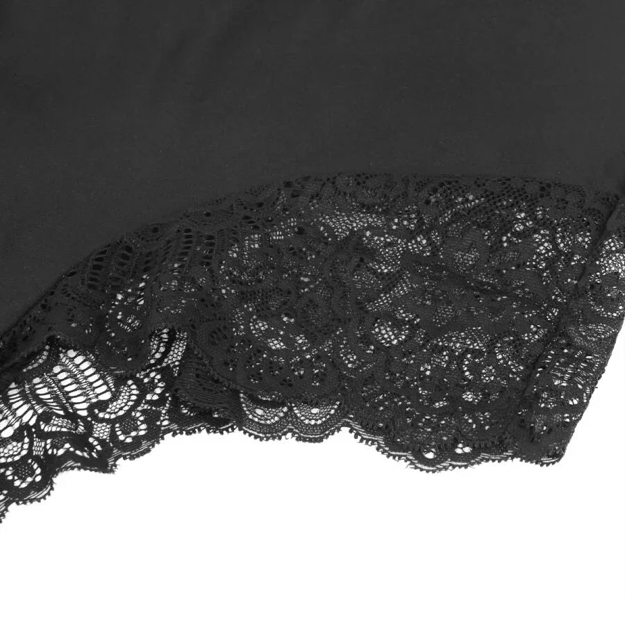 SUBBLIME - TEDDY DETALLE ENCAJE FLORAL NEGRO L/XL - Nuvica