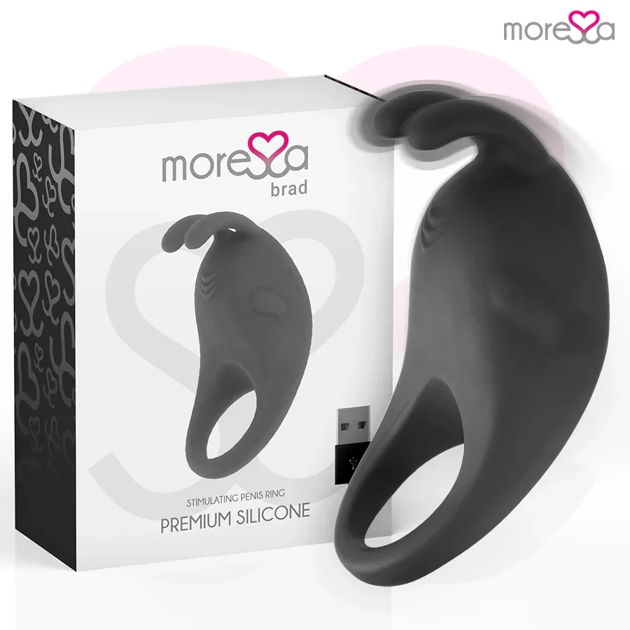 MORESSA - BRAD PREMIUM SILICONE RECARGABLE NEGRO - Nuvica