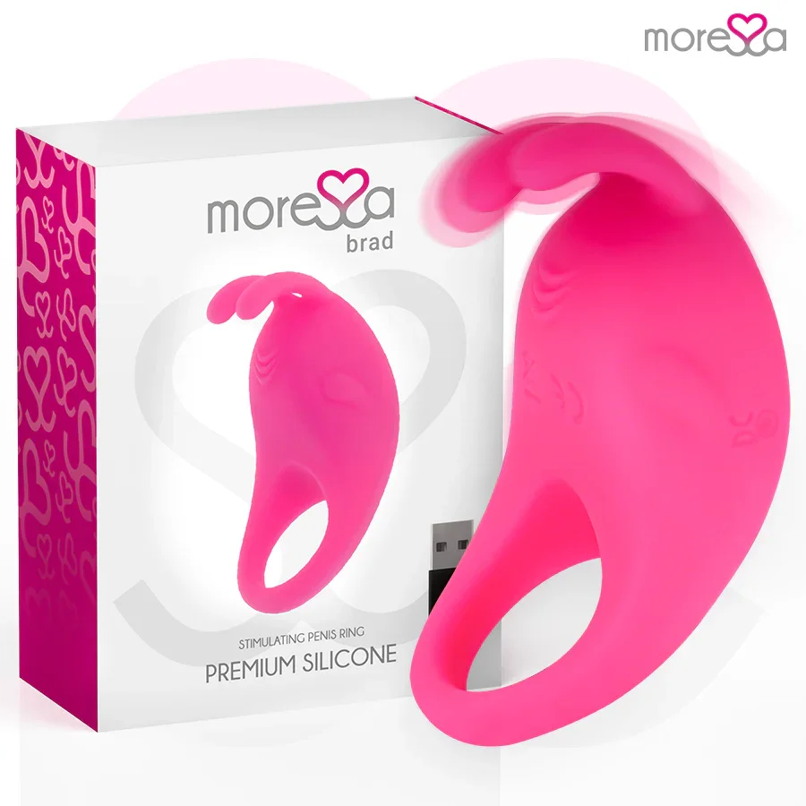 MORESSA - BRAD PREMIUM SILICONE RECARGABLE ROSA - Nuvica