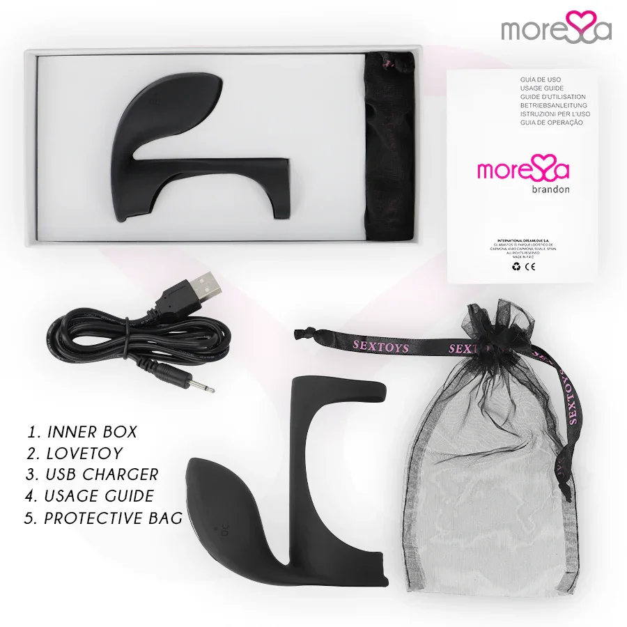 MORESSA - BRANDON POTENTE ANILLO VIBRADOR CON FUNDA DE ENGROSAMIENTO MASCULINO - Nuvica