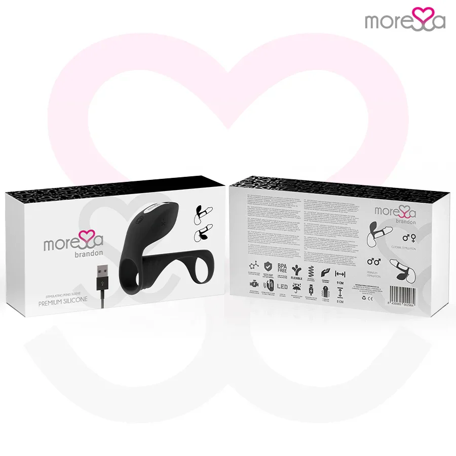 MORESSA - BRANDON POTENTE ANILLO VIBRADOR CON FUNDA DE ENGROSAMIENTO MASCULINO - Nuvica