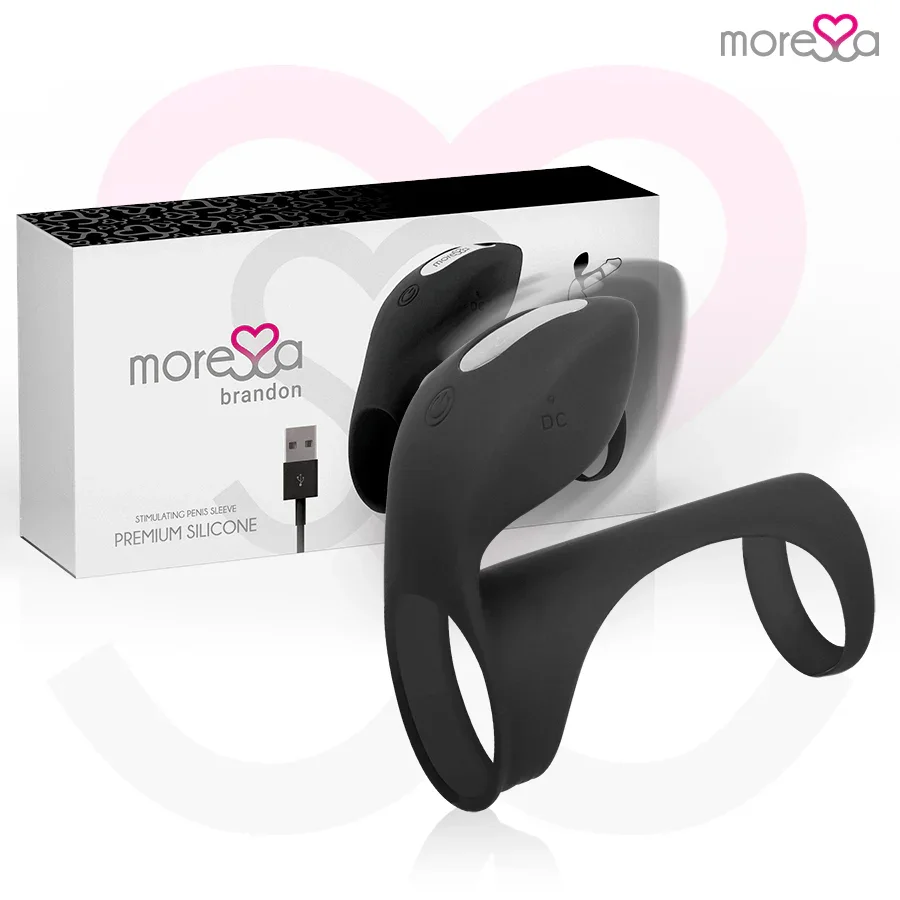 MORESSA - BRANDON POTENTE ANILLO VIBRADOR CON FUNDA DE ENGROSAMIENTO MASCULINO - Nuvica