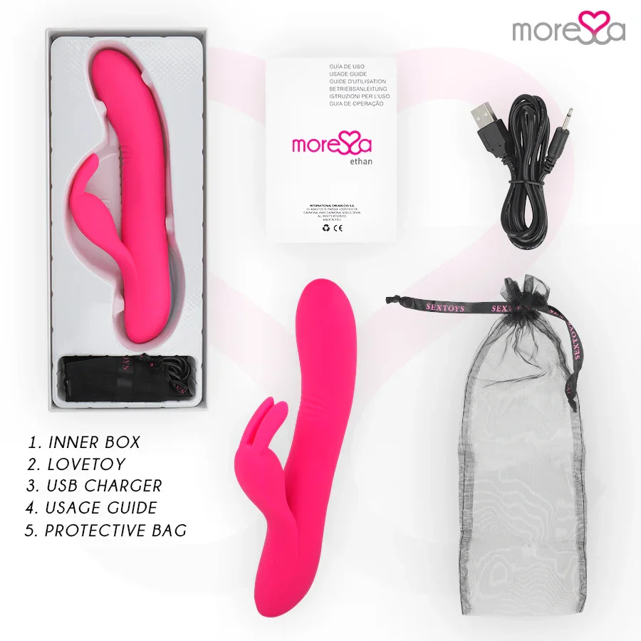 MORESSA - ETHAN EFECTO WAVE MAS POTENTE VIBRACIÓN PREMIUM SILICONE RECARGABLE - Nuvica