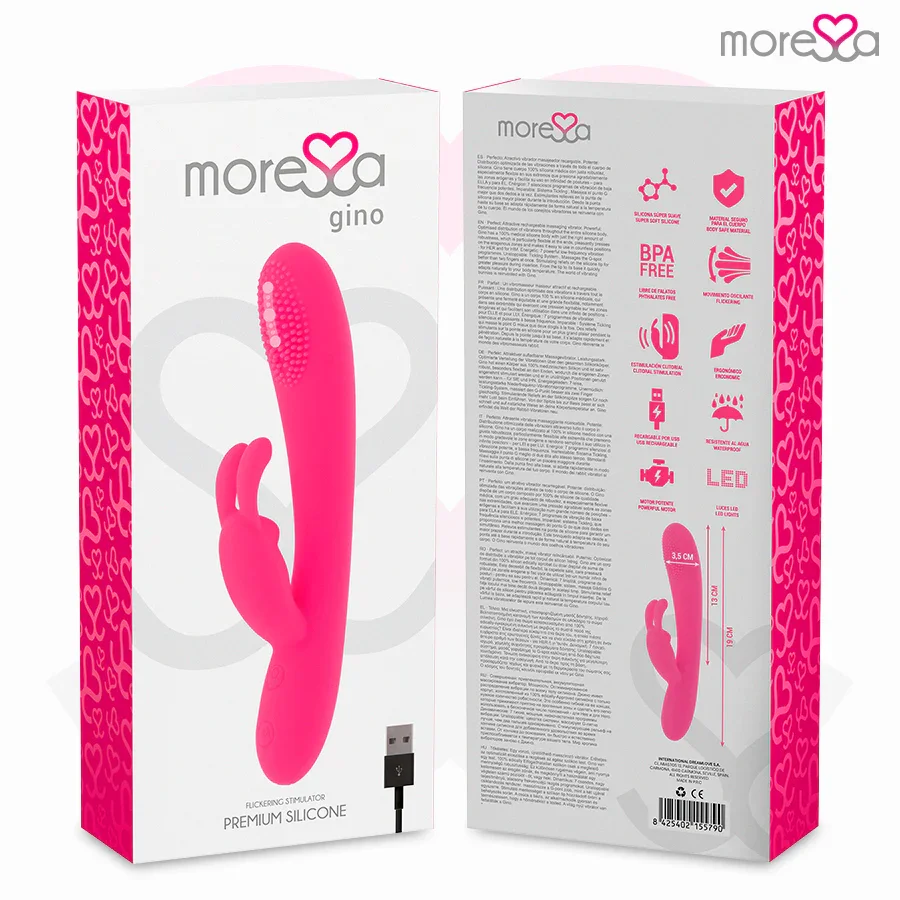 MORESSA - GINO TICKLING VAGINAL PREMIUM SILICONE RECARGABLE - Nuvica