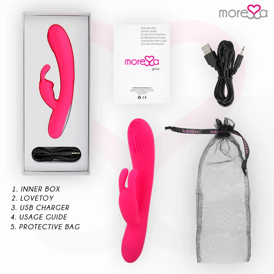 MORESSA - GINO TICKLING VAGINAL PREMIUM SILICONE RECARGABLE - Nuvica