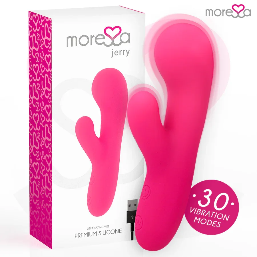MORESSA - JERRY CLIP VIBRADOR PUNTO G Y CLITORIS PREMIUM SILICONE RECARGABLE - Nuvica
