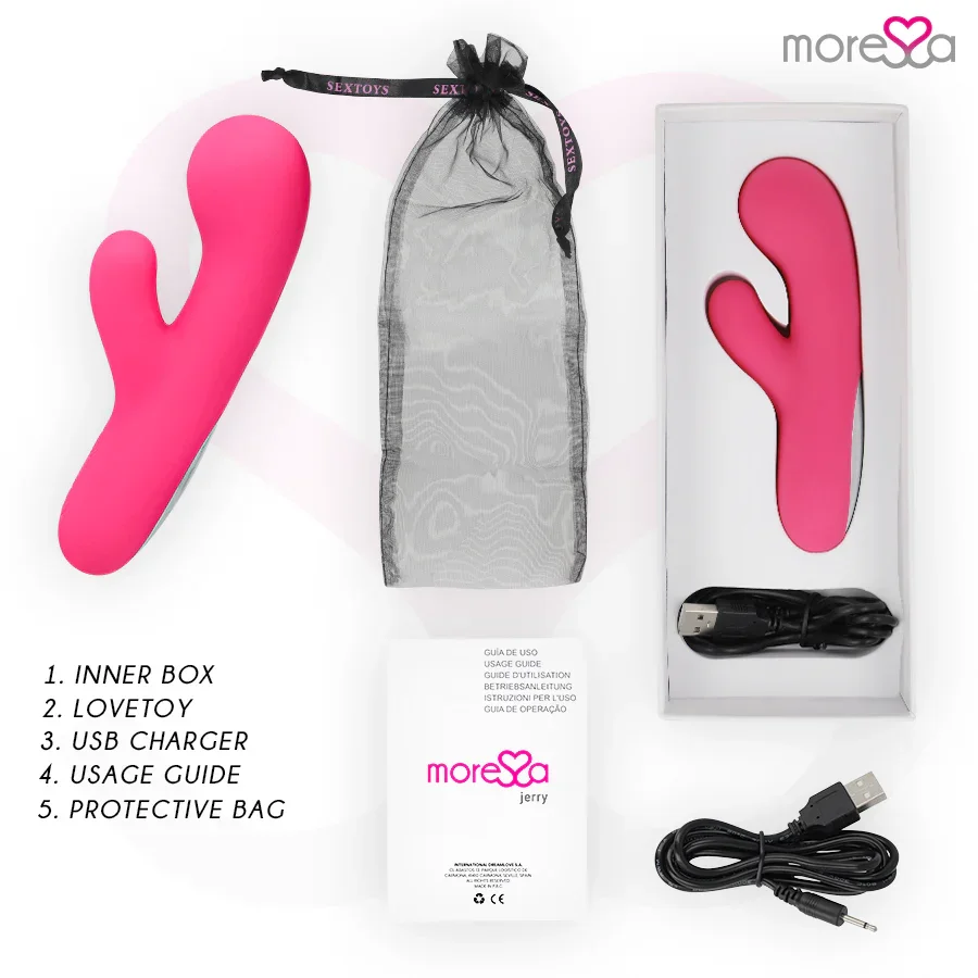 MORESSA - JERRY CLIP VIBRADOR PUNTO G Y CLITORIS PREMIUM SILICONE RECARGABLE - Nuvica