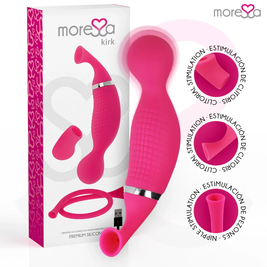 MORESSA - KIRK DUO ONDAS ESTIMULADORAS + MASAJEADOR MULTI PRESTACIONES PREMIUM SILICONE RECARGABLE - Nuvica