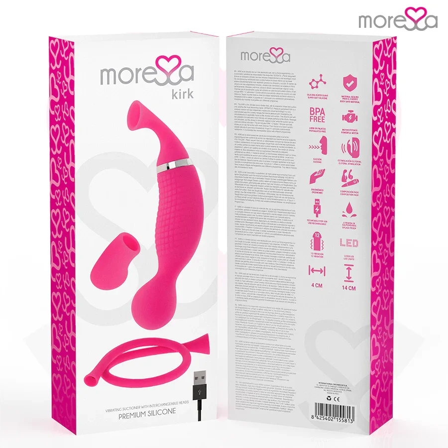 MORESSA - KIRK DUO ONDAS ESTIMULADORAS + MASAJEADOR MULTI PRESTACIONES PREMIUM SILICONE RECARGABLE - Nuvica