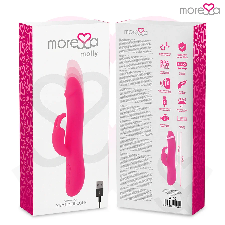 MORESSA - MOLLY IMPULSOR UP&DOWN Y POTENTE VIBRACIÓN PREMIUM SILICONE RECARGABLE - Nuvica