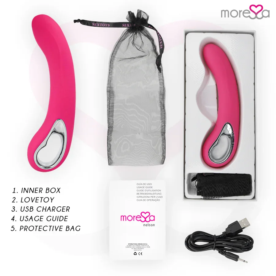 MORESSA - NELSON MASAJEADOR PUNTO G PREMIUM SILICONE RECARGABLE - Nuvica