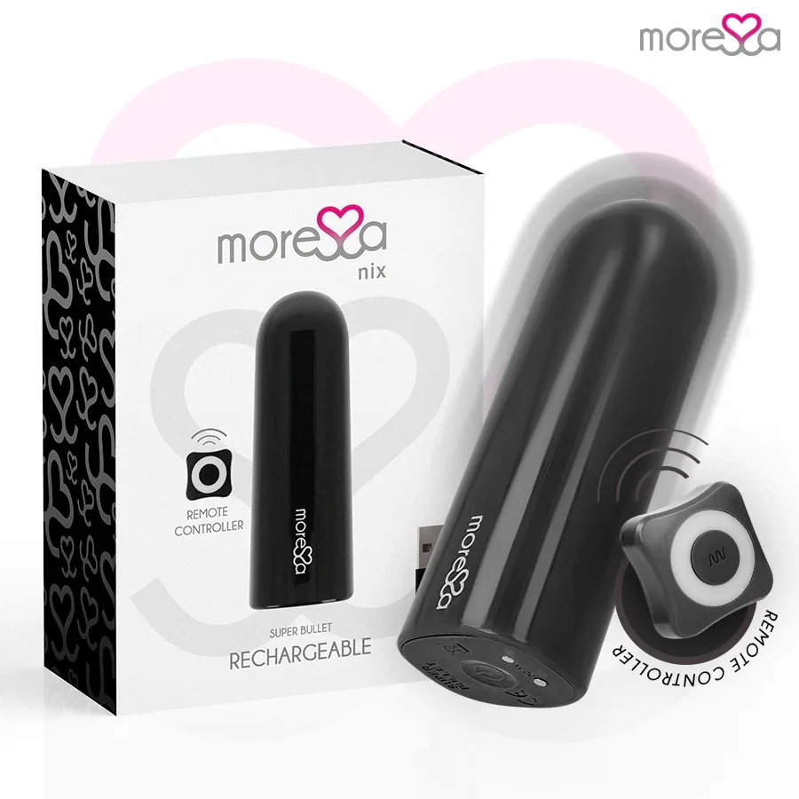 MORESSA - NIX POTENTE VIBRADOR MULTI JUEGOS CONTROL REMOTO NEGRO - Nuvica