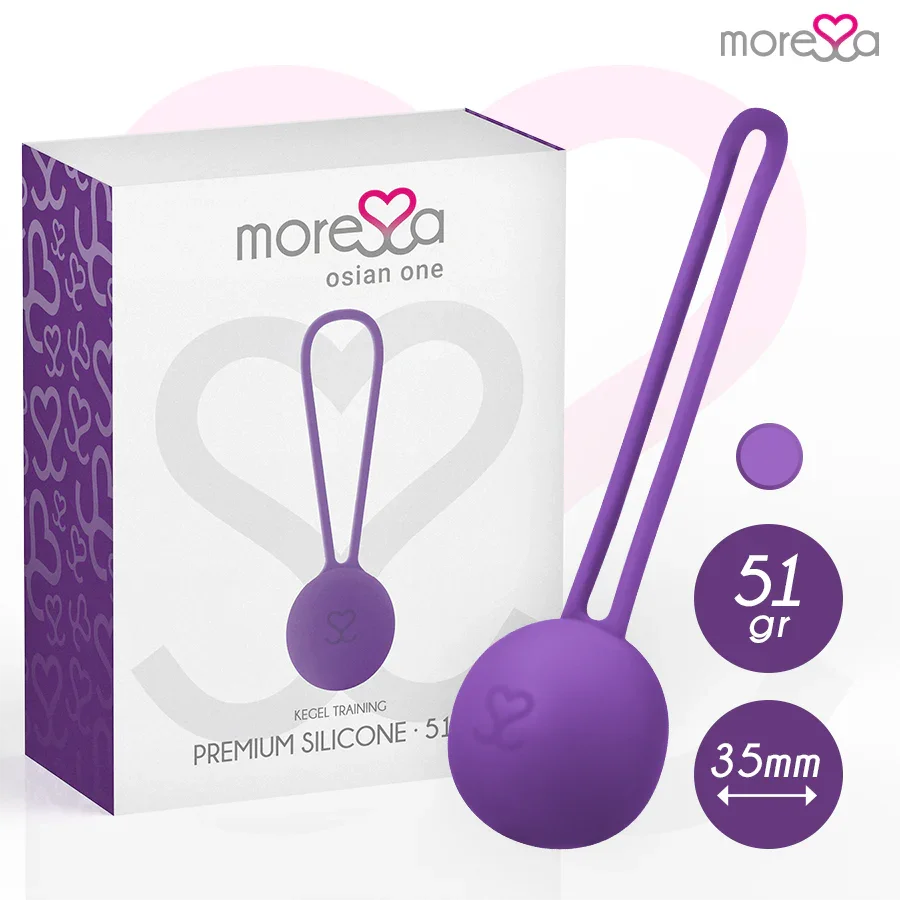 MORESSA - OSIAN ONE ENTRENAMIENTO SUELO PELVICO 51gr PREMIUM SILICONA LILA - Nuvica