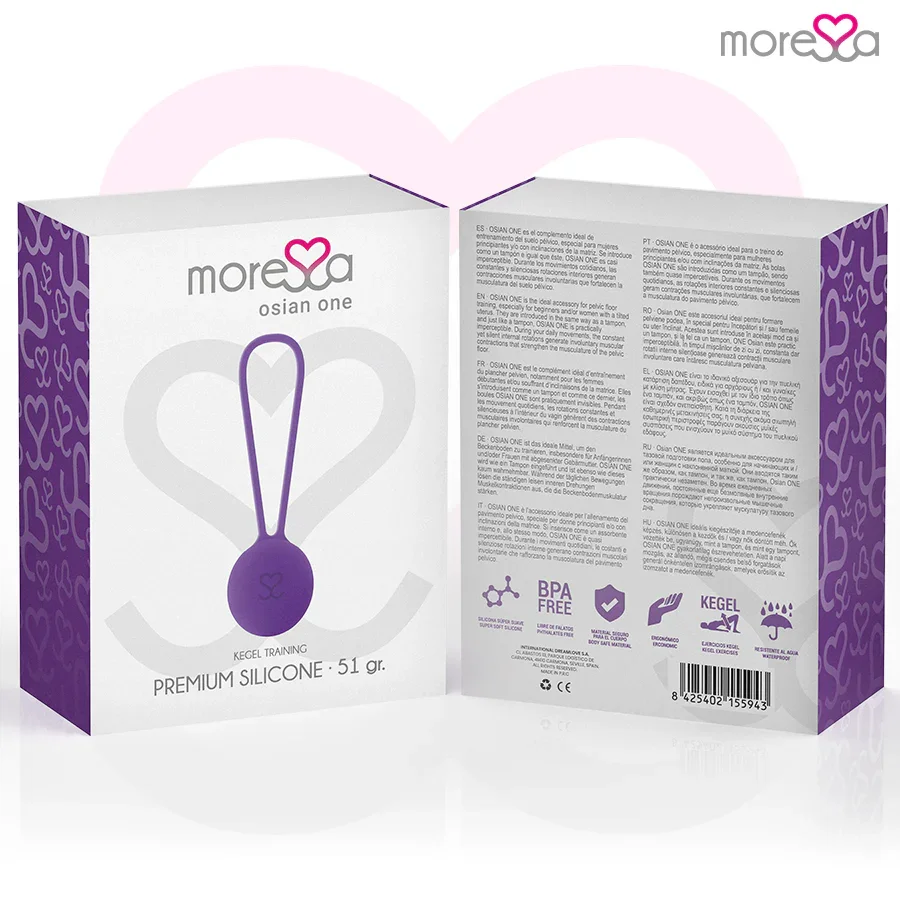 MORESSA - OSIAN ONE ENTRENAMIENTO SUELO PELVICO 51gr PREMIUM SILICONA LILA - Nuvica