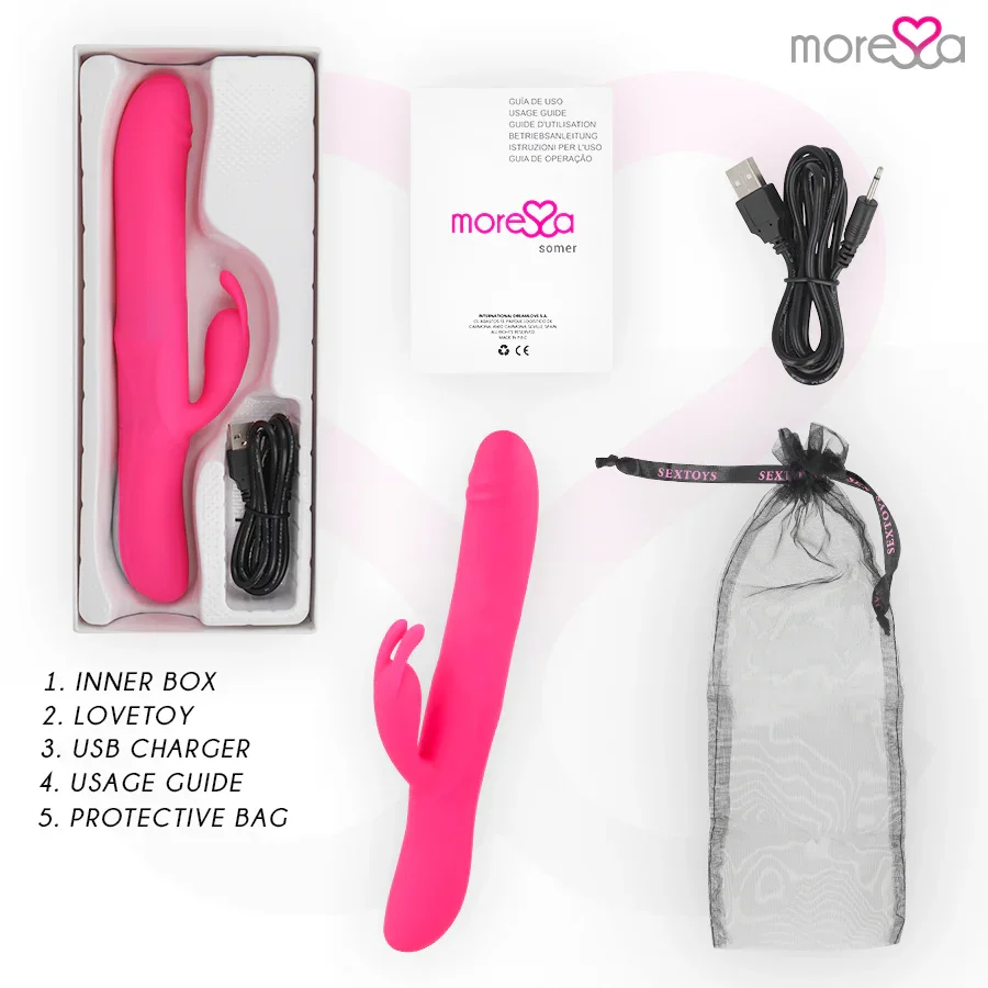 MORESSA - SOMER ROTADOR PERLADO Y POTENTE VIBRACIÓN SILICONA PREMIUM - Nuvica
